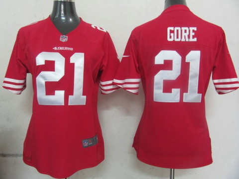 Nike Nike Women's nfl Red Game jerseys San Francisco 49ers 21 Gore Authentic